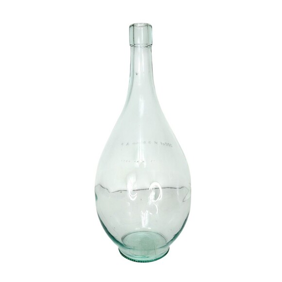 VTG Handblown Green Glass Farmhouse Cottage Italian Decanter Wine Water Bottle